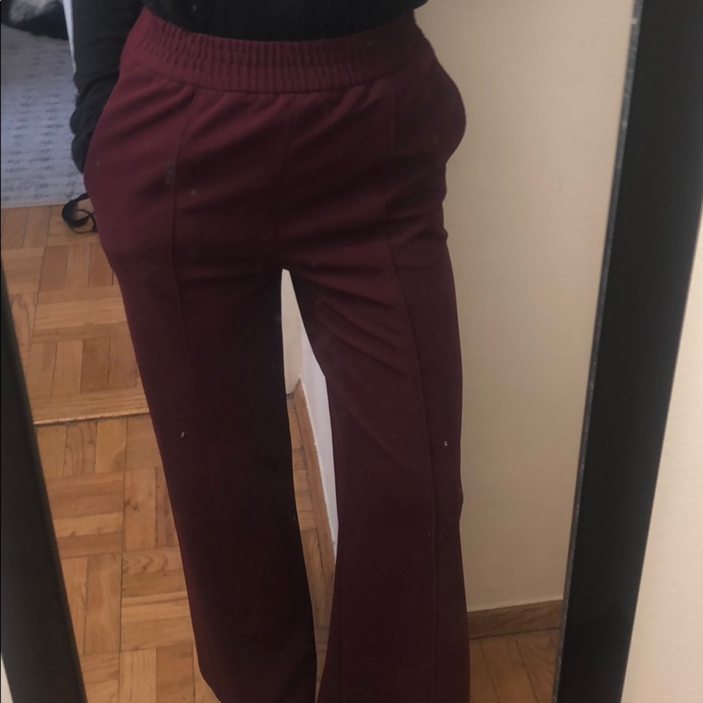 Top shop Maroon Wide Leg pants